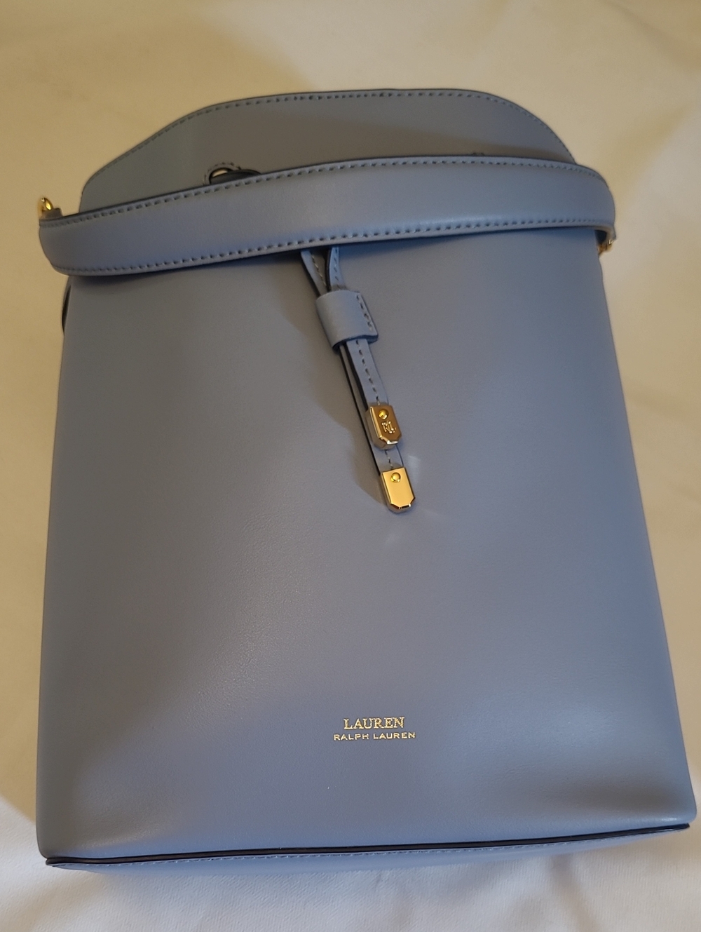Lauren By Ralph Lauren Powder Blue Bucket Shoulder Bag